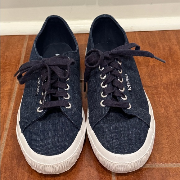 Superga Shoes - Superga Women’s Navy Blue Denim Sneaker Sz 8.5